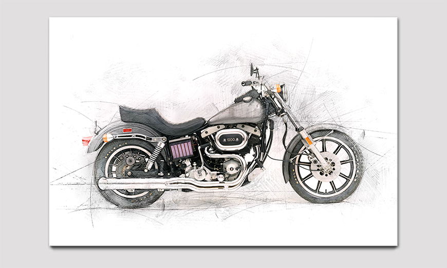 Das moderne Acrylglasbild Motorcycle