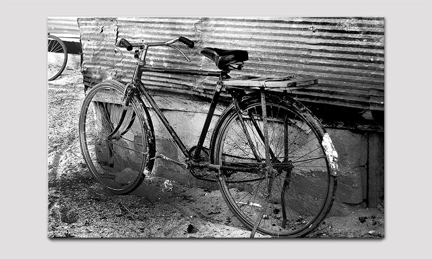 Druck hinter Acrylglasplatte Old Bike 