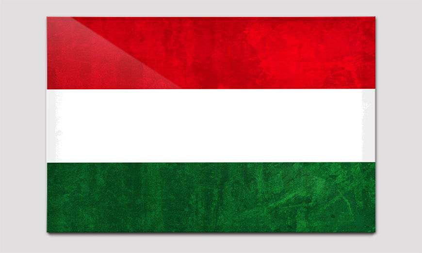 Druck hinter Acrylglasplatte Ungarn