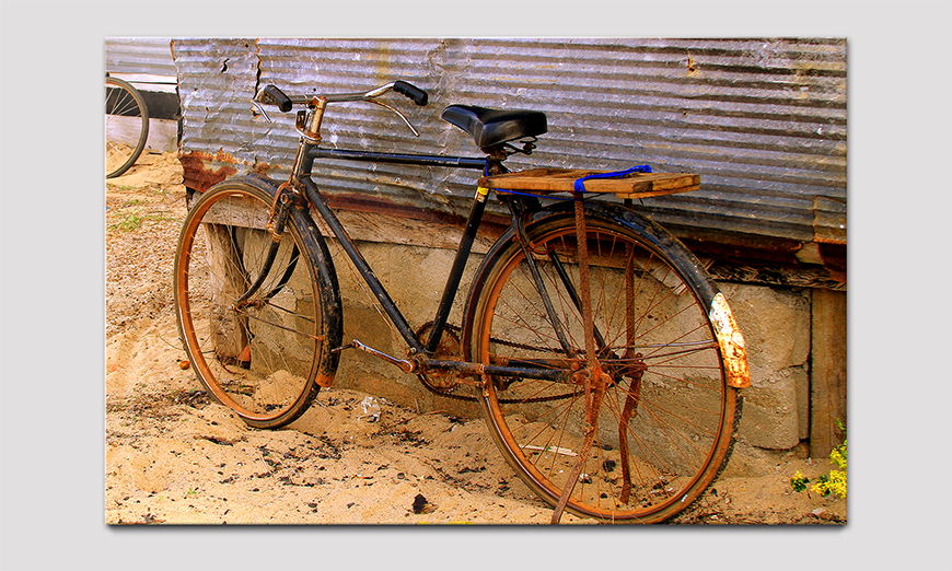 Qualitäsdruck hinter Acrylglas Old Bicycle