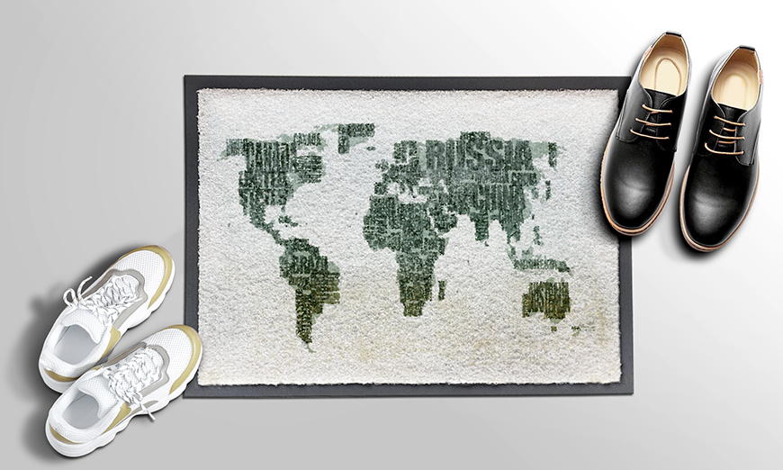 Moderne Fußmatte Worldmap No 1 