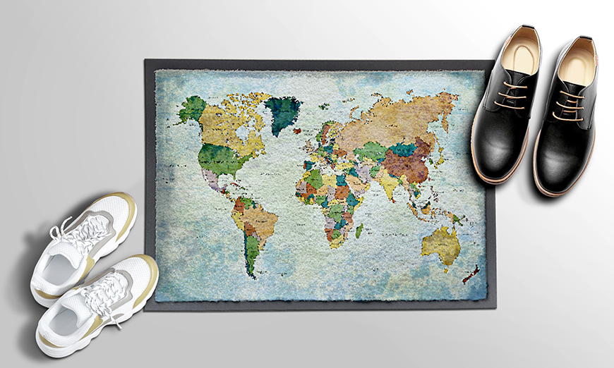 Nur bei uns: Fußmatte Old Worldmap 1 