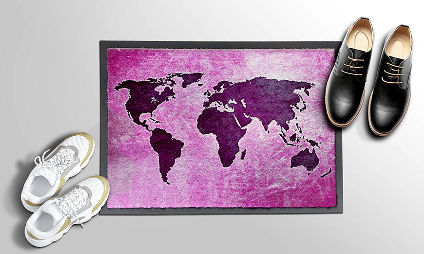 Nur hier: Fußmatte Worldmap No 4 
