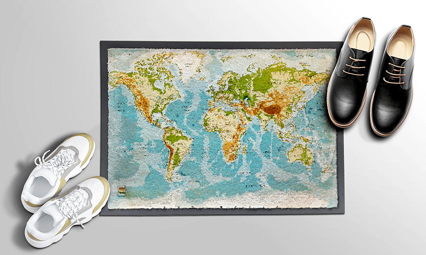 Unsere Fußmatte Used Worldmap 